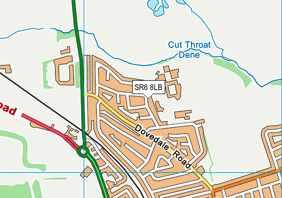 SR6 8LB map - OS VectorMap District (Ordnance Survey)