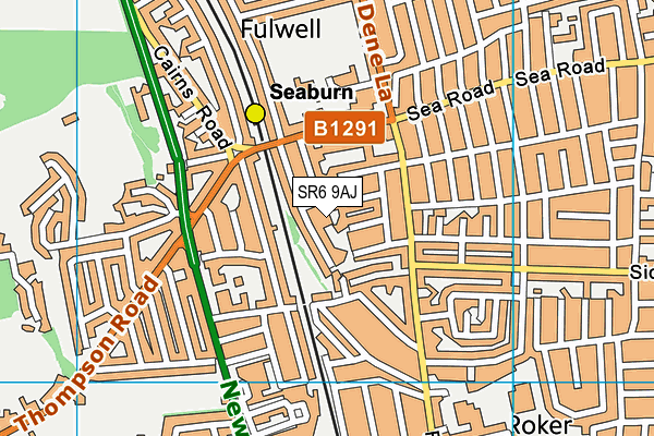 SR6 9AJ map - OS VectorMap District (Ordnance Survey)