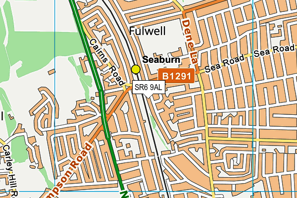 SR6 9AL map - OS VectorMap District (Ordnance Survey)