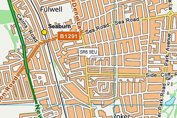 SR6 9EU map - OS VectorMap District (Ordnance Survey)