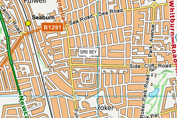 SR6 9EY map - OS VectorMap District (Ordnance Survey)