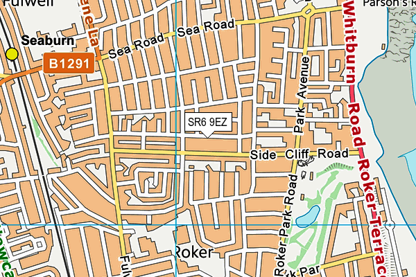 SR6 9EZ map - OS VectorMap District (Ordnance Survey)