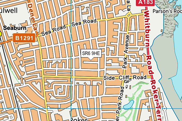 SR6 9HE map - OS VectorMap District (Ordnance Survey)