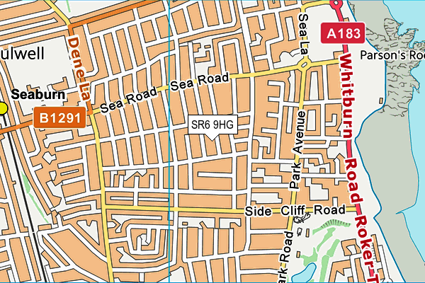 SR6 9HG map - OS VectorMap District (Ordnance Survey)