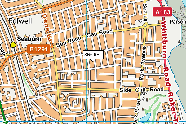 SR6 9HJ map - OS VectorMap District (Ordnance Survey)