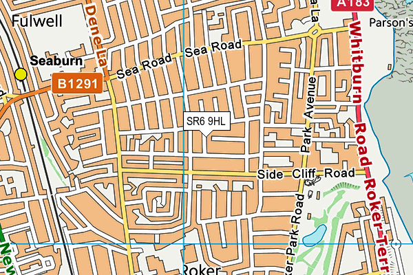 SR6 9HL map - OS VectorMap District (Ordnance Survey)