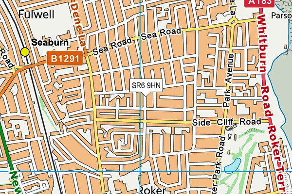 SR6 9HN map - OS VectorMap District (Ordnance Survey)