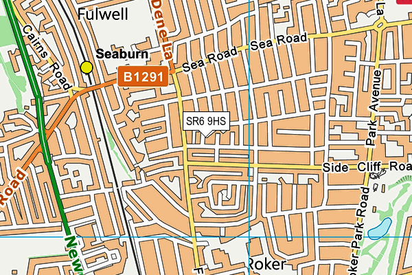 SR6 9HS map - OS VectorMap District (Ordnance Survey)