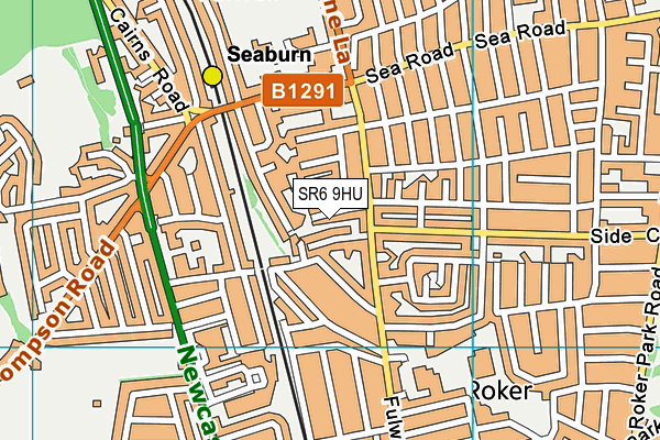 SR6 9HU map - OS VectorMap District (Ordnance Survey)