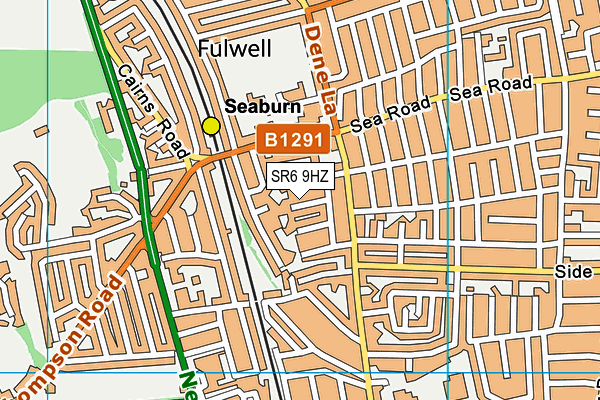 SR6 9HZ map - OS VectorMap District (Ordnance Survey)