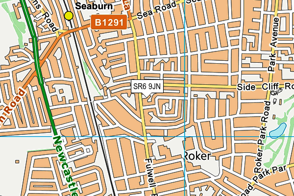 SR6 9JN map - OS VectorMap District (Ordnance Survey)