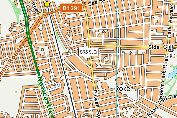 SR6 9JQ map - OS VectorMap District (Ordnance Survey)