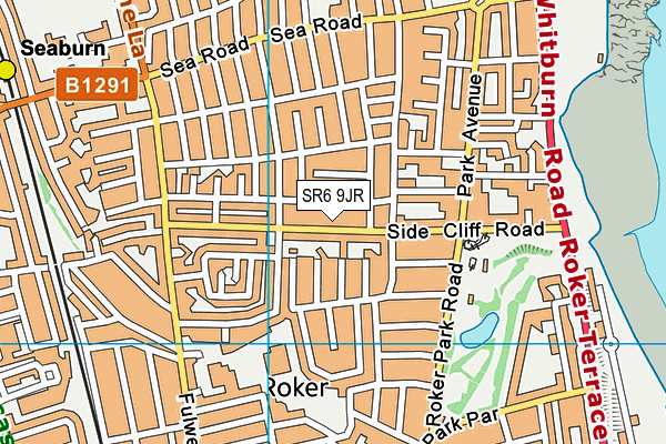 SR6 9JR map - OS VectorMap District (Ordnance Survey)