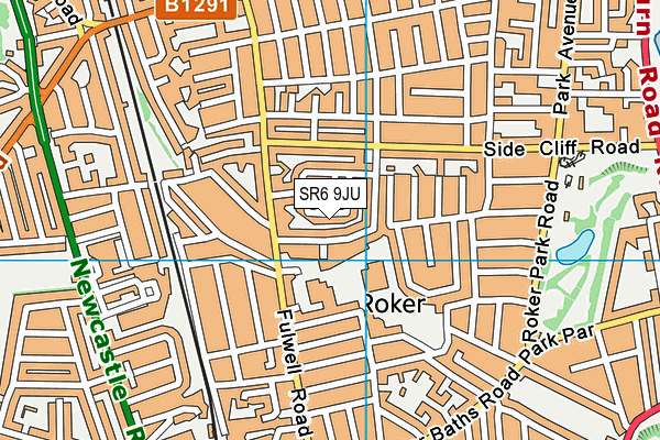 SR6 9JU map - OS VectorMap District (Ordnance Survey)