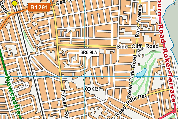 SR6 9LA map - OS VectorMap District (Ordnance Survey)