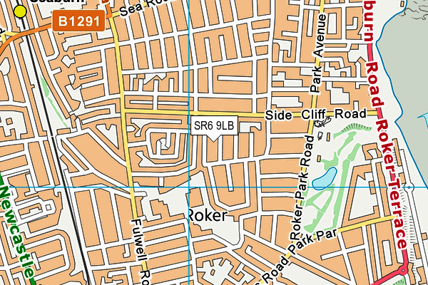 SR6 9LB map - OS VectorMap District (Ordnance Survey)