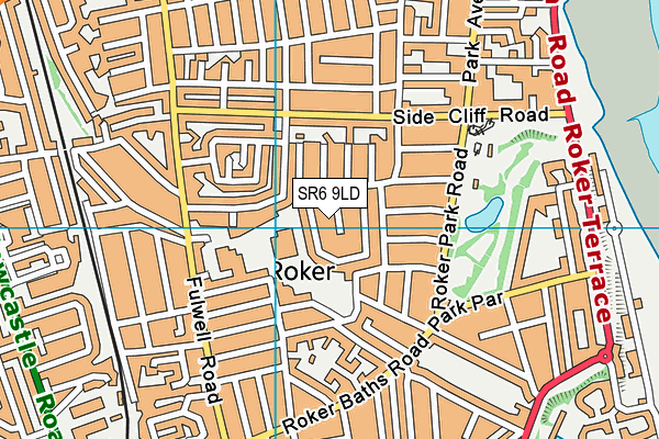 SR6 9LD map - OS VectorMap District (Ordnance Survey)