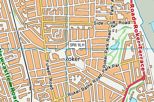 SR6 9LH map - OS VectorMap District (Ordnance Survey)