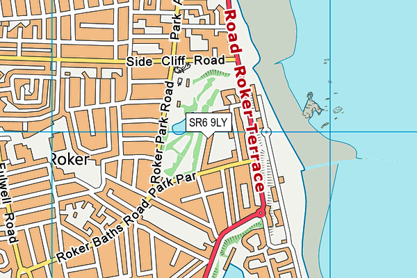 SR6 9LY map - OS VectorMap District (Ordnance Survey)