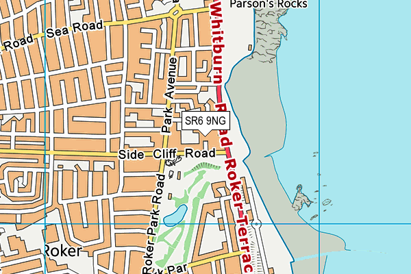 SR6 9NG map - OS VectorMap District (Ordnance Survey)