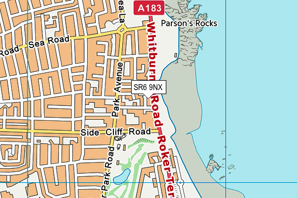 SR6 9NX map - OS VectorMap District (Ordnance Survey)