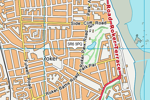 SR6 9PQ map - OS VectorMap District (Ordnance Survey)