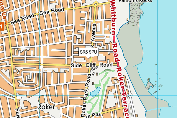 SR6 9PU map - OS VectorMap District (Ordnance Survey)