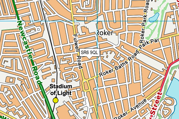 SR6 9QL map - OS VectorMap District (Ordnance Survey)