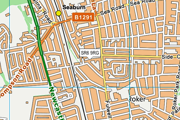 SR6 9RG map - OS VectorMap District (Ordnance Survey)