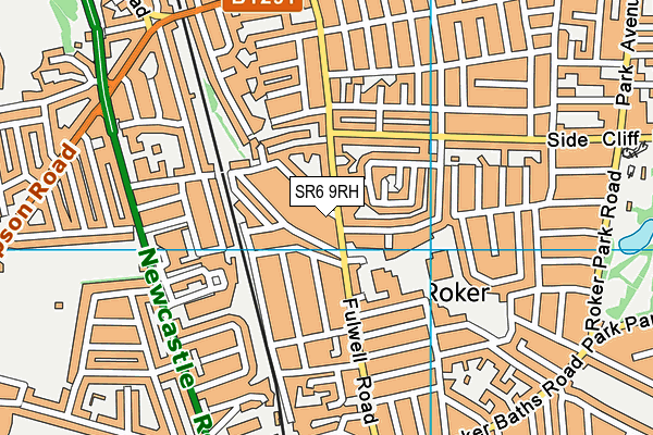 SR6 9RH map - OS VectorMap District (Ordnance Survey)