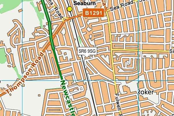 SR6 9SG map - OS VectorMap District (Ordnance Survey)