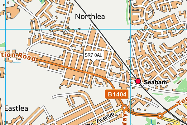 SR7 0AL map - OS VectorMap District (Ordnance Survey)