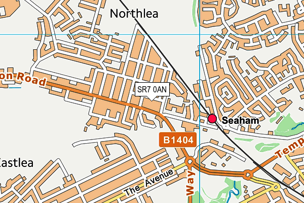 SR7 0AN map - OS VectorMap District (Ordnance Survey)