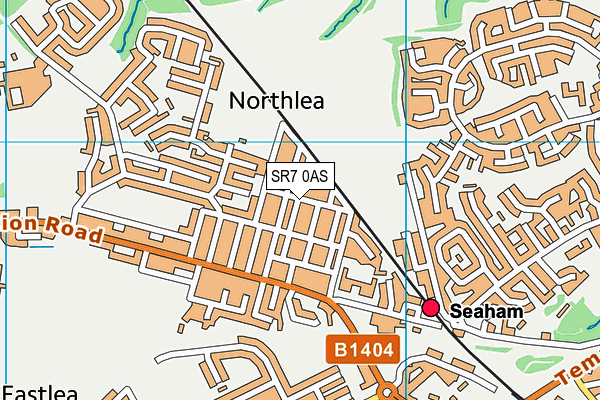 SR7 0AS map - OS VectorMap District (Ordnance Survey)