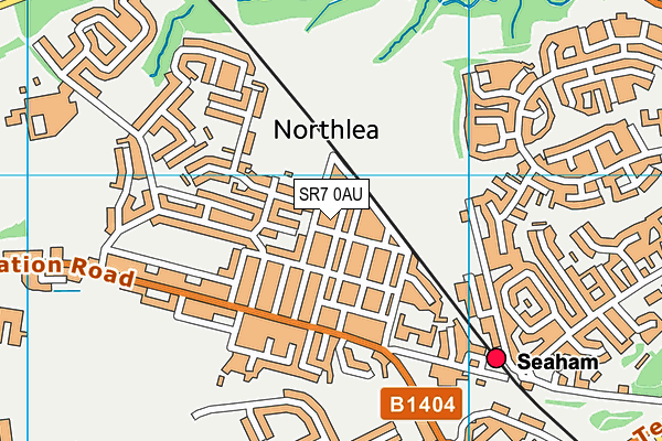 SR7 0AU map - OS VectorMap District (Ordnance Survey)