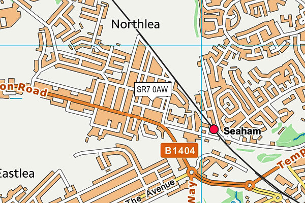 SR7 0AW map - OS VectorMap District (Ordnance Survey)