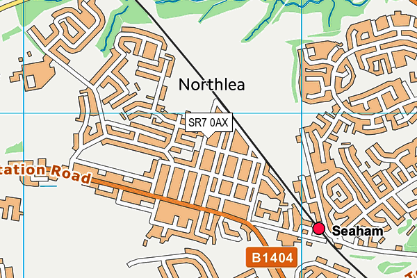 SR7 0AX map - OS VectorMap District (Ordnance Survey)