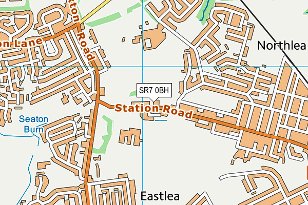 Seaham High School map (SR7 0BH) - OS VectorMap District (Ordnance Survey)