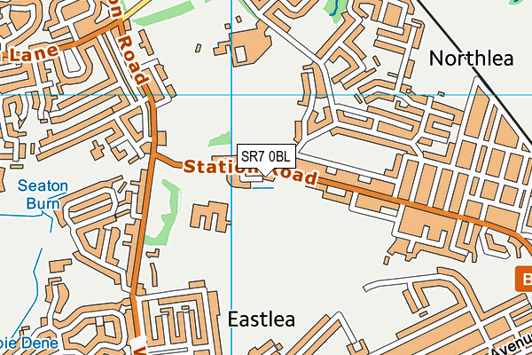 SR7 0BL map - OS VectorMap District (Ordnance Survey)