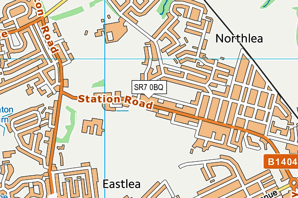 SR7 0BQ map - OS VectorMap District (Ordnance Survey)