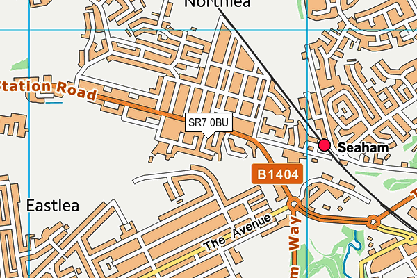 SR7 0BU map - OS VectorMap District (Ordnance Survey)