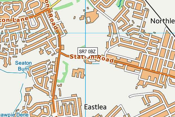SR7 0BZ map - OS VectorMap District (Ordnance Survey)