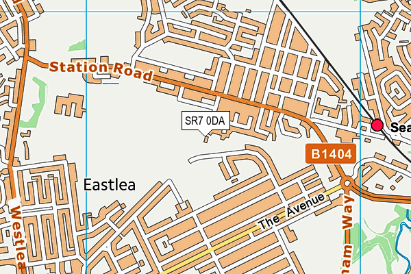 SR7 0DA map - OS VectorMap District (Ordnance Survey)