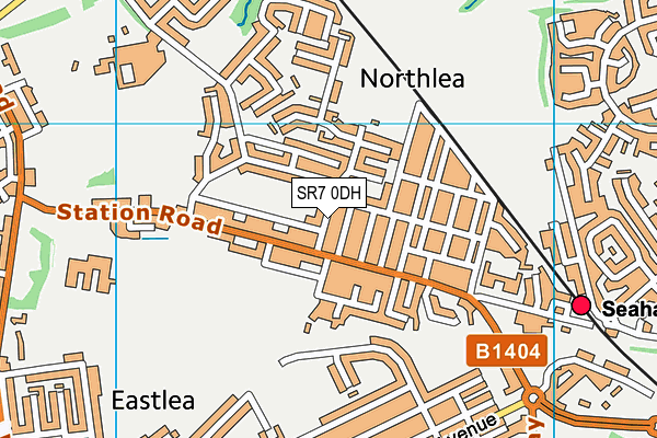 SR7 0DH map - OS VectorMap District (Ordnance Survey)