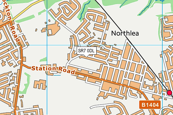 SR7 0DL map - OS VectorMap District (Ordnance Survey)