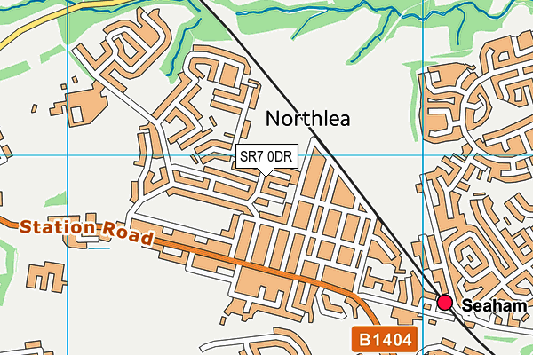SR7 0DR map - OS VectorMap District (Ordnance Survey)