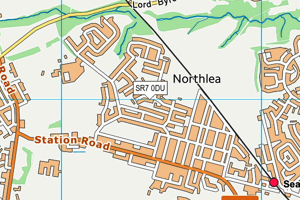 SR7 0DU map - OS VectorMap District (Ordnance Survey)