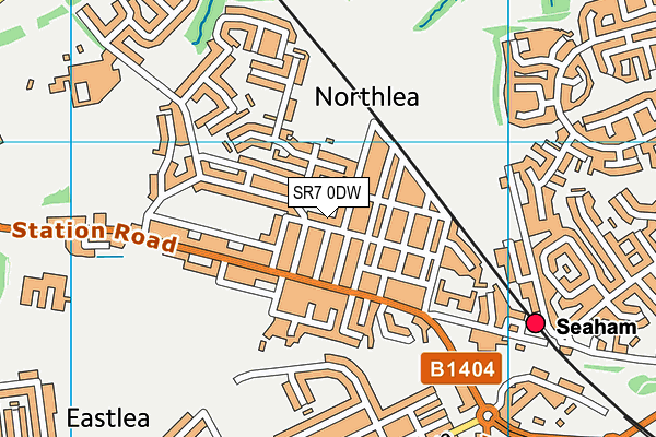 SR7 0DW map - OS VectorMap District (Ordnance Survey)