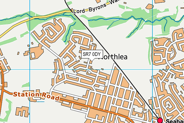 SR7 0DY map - OS VectorMap District (Ordnance Survey)