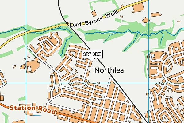 SR7 0DZ map - OS VectorMap District (Ordnance Survey)